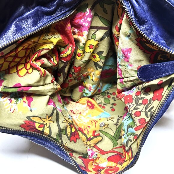 Latico blue leather shoulder bag - Picture 5 of 7